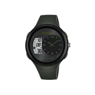 CARDIFF Dual Time 763 Series Jam Tangan Sport Pria Water Resist Hijau Army