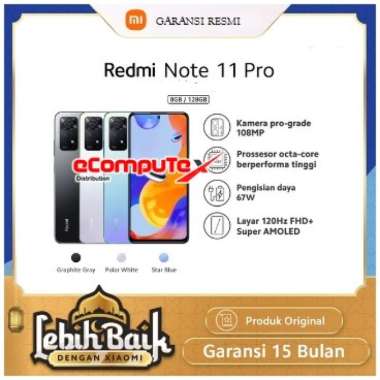 XIAOMI REDMI NOTE 11 PRO 8/128 GB RAM 8 ROM 128 HELIO G96 / HP XIAO MI GARANSI RESMI