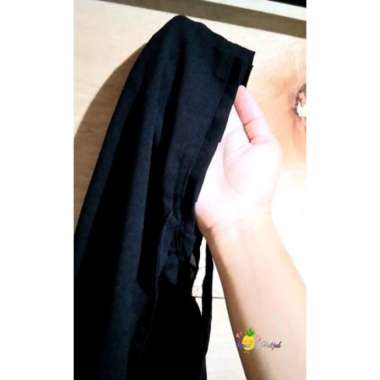 Bergo Anak Lipit Warna Hitam Hitam