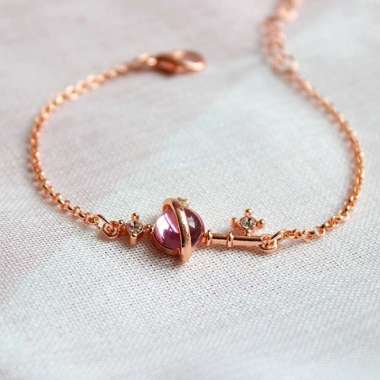 ONE-K84 Kalung Titanium Wanita Korean Style Motif Planet Kalung Rantai Wanita Gelang Bintang Kunci N