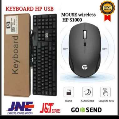 Paket Keyboard HP Usb + Mouse Wireless HP s1000 100%NEW