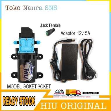 Dinamo pompa Dc 12v Hiu 6.5 Bar 100 Psi Dan Adaptor 12v 5A