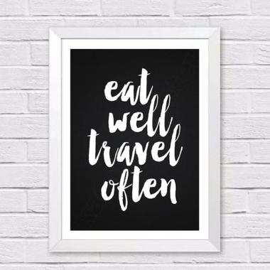 Kataku Poster Tipografi Enjoy The Little Things Hiasan Dinding WHITE