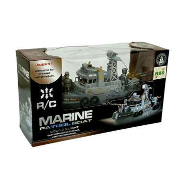 Mainan Anak Remote Control Perahu Kapal Perang RC Marine Patrol Boat