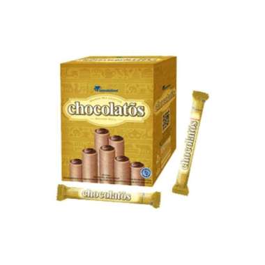 Promo Harga Chocolatos Wafer Roll Cokelat per 24 pcs 8 gr - Blibli