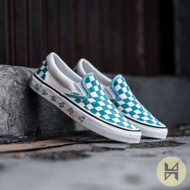 slip on vans blue