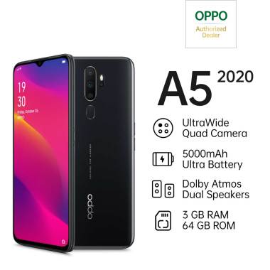 OPPO A5 (2020) (64GB/3GB RAM) - Mirror Black