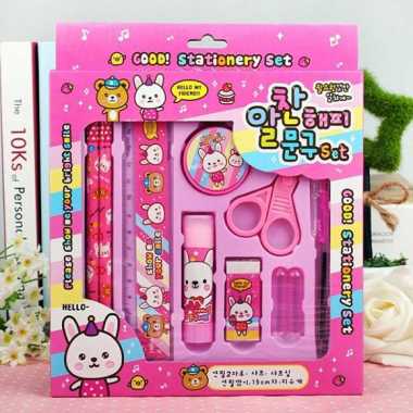 OEM ONE-A26 Alat Tulis Set 8in1 Karakter Stationery Kids / Paket Alat Tulis Anak TK / Set School Sup