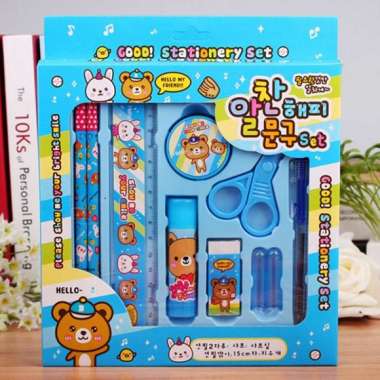 OEM ONE-A26 Alat Tulis Set 8in1 Karakter Stationery Kids / Paket Alat Tulis Anak TK / Set School Sup