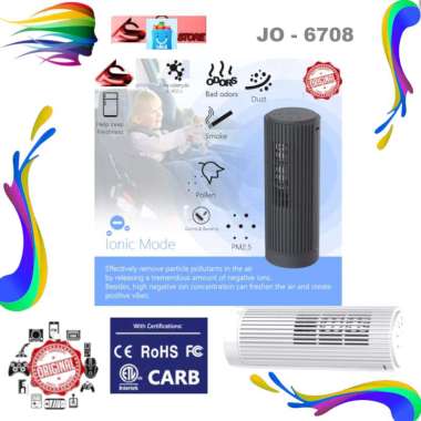 Ionkini JO-6708 ozone Portable Car Air Purifier Certified CE,FC,RoHS Black