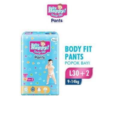 Baby Happy Pants Diapers [L/30+2]