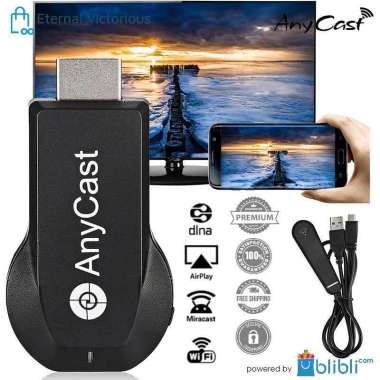 Anycast M100 4K HD Wifi Display TV Dongle Wireless HDMI Dongle Original hitam