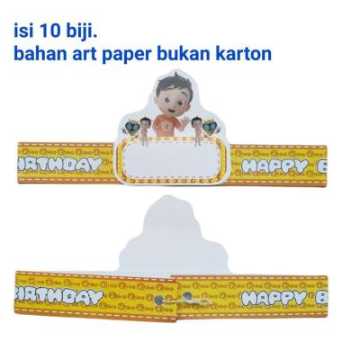 topi ulang tahun karakter riko the series isi 10 lembar topi warna campur