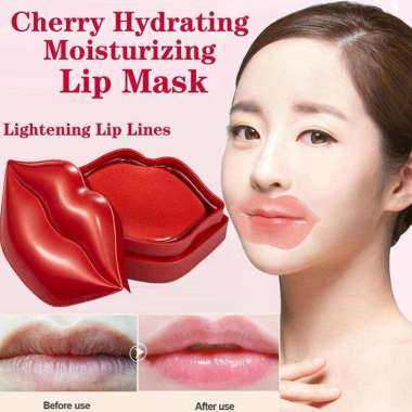 [ORI] Bioaqua Masker Bibir Cherry Collagen Moisturizing Essence Lip Mask 60g Masker Perawatan Bibir 