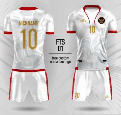 Setelan jersey celana timnas futsal indonesia terbaru baju sepak bola XXL Putih