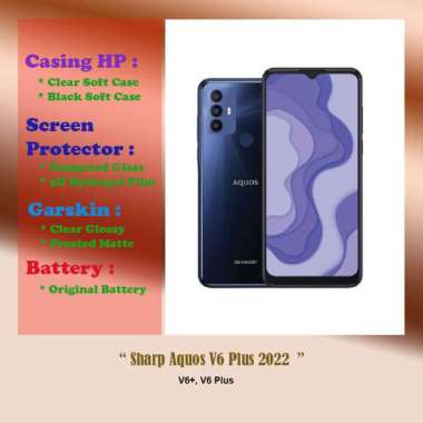 Sharp Aquos V6 Plus 2022 - 6.52 inch - Case - Screen Protector - Battery - Dll Hydrogel