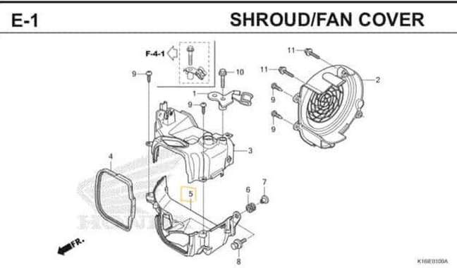 SHROUD EX TUTUP BLOK BAWAH VARIO 110 ESP BEAT FI SCOOPY ORI