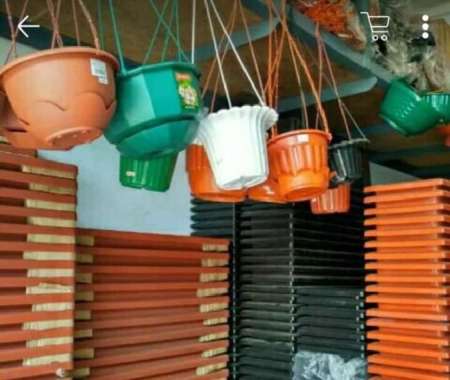 Pot gantung | pot bunga bahan plastik | pot tanaman
