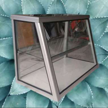 etalase kaca miring P70 L40 T50 etalase miring rel hordeng