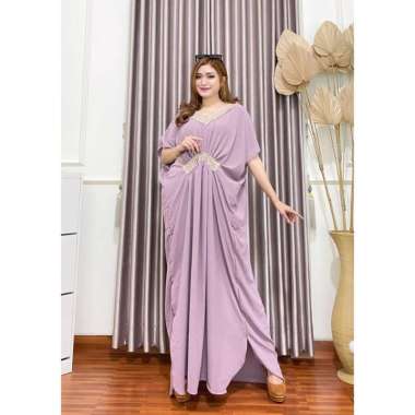 Kaftan Wanita Tsamira Rayon Premium Gamis Kaftan Jumbo Renda Import Fashion Muslim Kekinian Bonus Be