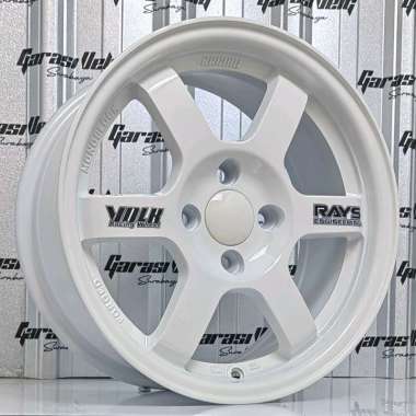 REP VELG RAYS TE37 OG RING 15 WHITE VELG MOBIL MURAH GARASI VELG SURABAYA