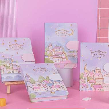 NOTEBOOK BUKU A5 HARDCOVER MOTIF KARAKTER LUCU DENGAN KUNCI MAGNET SUMMER COUNTRY