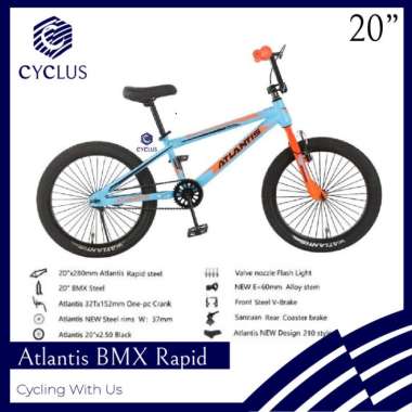Instan - Sepeda BMX Atlantis Rapid Ban Besar Rotor Torpedo 20 Inch