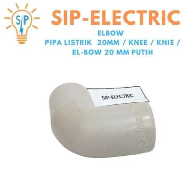 ELBOW PIPA LISTRIK 20MM / KNEE / KNIE / EL-BOW 20 MM PUTIH
