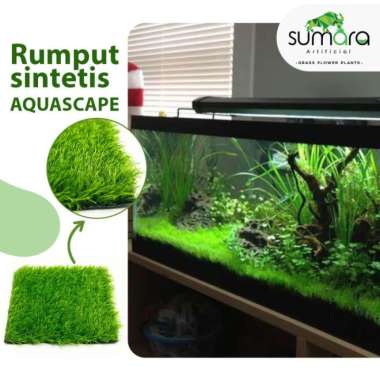 Rumput Sintetis Aquarium / Rumput Aquascape Murah - Swiss, 40x20 cm Swiss 50x30 cm
