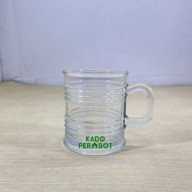 gelas kopi drum - gelas kopi gagang - gelas kaca bentuk drum