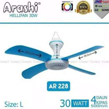 KIPAS GANTUNG ARASHI 30W 30 WATT - KIPAS HELIFAN ARASHI Biru