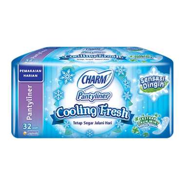 Promo Harga Charm Pantyliner Cooling Fresh Slim 32 pcs - Blibli