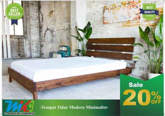 Tempat Tidur dwwasa dipan kayu jati 140X200