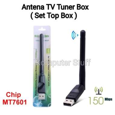 Usb Wifi Penangkap Sinyal Untuk Tv Tuner Box Dengan Antena 150Mbps Original 100% (Kode 4110)) Multic