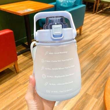Botol Minum Yibenz / Botol Air 1.4 Liter Jumbo / Tumblr Air Motivas BIRU