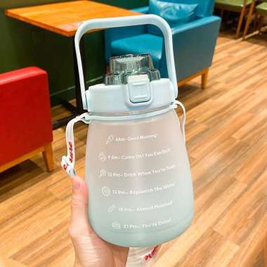 Botol Minum Yibenz / Botol Air 1.4 Liter Jumbo / Tumblr Air Motivas HIJAU