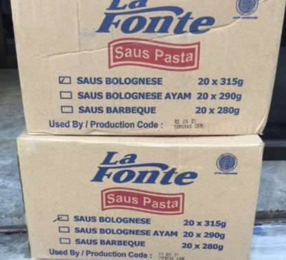 Saus bolognese la fonte 20 x 315g dus / Saus Pasta bolognese lafonte