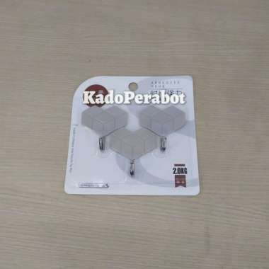 hook adhesive - gantungan baju tempel - hook dinding tempel - bentuk bunga love cream
