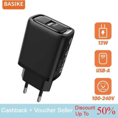 BASIKE Charger 36W QC4.0 3A - Quick Charge QC 3.0 PD - Charger Fast Charging Mobile Phone Adapter Or