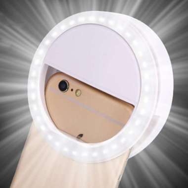 Ring Light Selfie Mini Hp LED (Pakai Baterai, Bukan Cas)