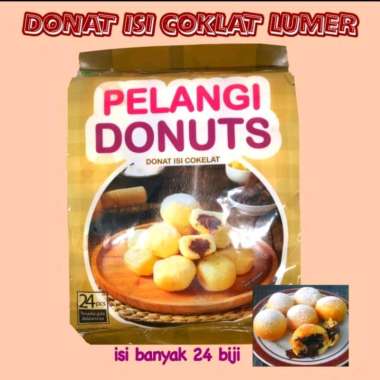 Donat Pelangi Cokelat Beku Frozen isi 24 pcs