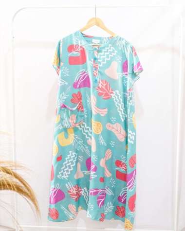 CAVIARWEAR DASTER KEKINIAN/DASTER VIRAL/DASTER BUMIL/DASTER BUSUI/DASTER REMAJA grafis biru langit