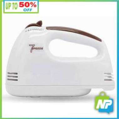 Mixer Tangan Mini Elektrik - Mesin Pengaduk Kue Adonan Kue Roti Tepung Telur Listrik Putih
