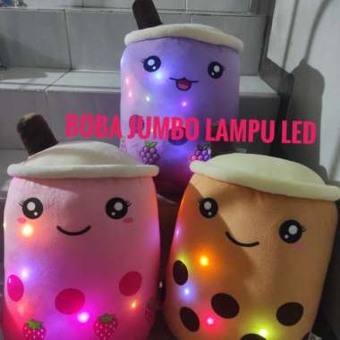 Boneka Boba jumbo LED lampu ukuran galon Multicolor