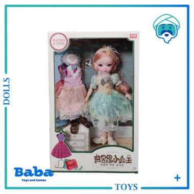 Mainan Boneka Barbie Korea Princess Cantik + Dress & Sepatu Doll 31 cm
