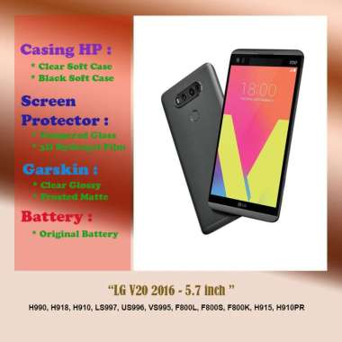 LG V20 2016 - 5.7 inch - Case - Screen Protector - Battery - Dll Battery