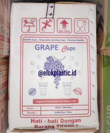 Cup Anggur / gelas plastik aqua/ gelas kopi plastik 1dus