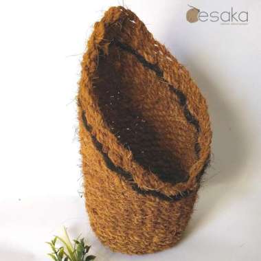 POT BUNGA ANGGREK MOTIF / POT ANYAM SABUT / POT ANGGREK TEMPEL DINDING