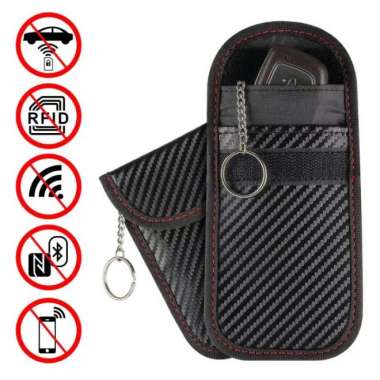 Dompet Kartu STNK Emoney Kunci Mobil Motor Anti RFID Signal Keychain