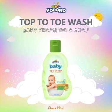 Kodomo Top to Toe Baby Wash - Shampoo & Sabun Bayi 200ml
